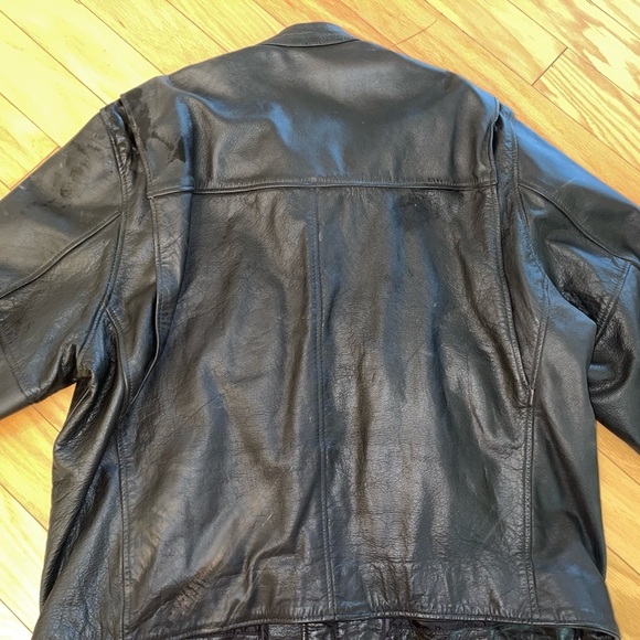 Vintage Men's Black Real Leather Jacket (good condition) - Picture 4 of 4